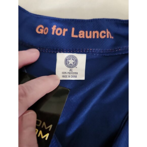 Houston Astros Jersey Mens XL Blue Button Up MLB Baseball Joshua Hader LevelTX - Picture 3 of 9